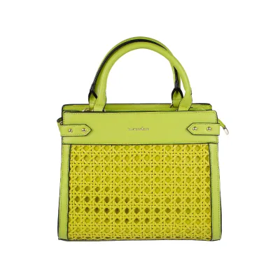 Lemo Rattan Designer Tote Bag-Green